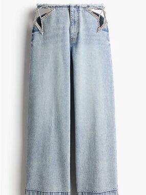 ISO H&M x Stella McCartney Women's Crystal-Star Straight-Leg Jeans size 2 or 4